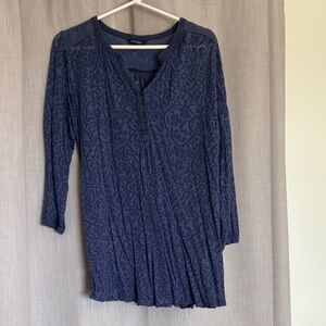 Lucky Brand Navy Textured Tunic